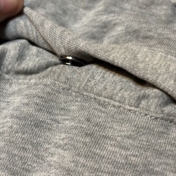 VTG Nike SWOOSH LOGO Cotton Sweat Shorts Black tag gray and black men's size L - Picture 6 of 11